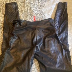 SPANX  Faux leather moto leggings